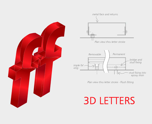 3D Letter style by Clarke Signs: Scottish Sign Company