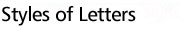Styles of Letters title text